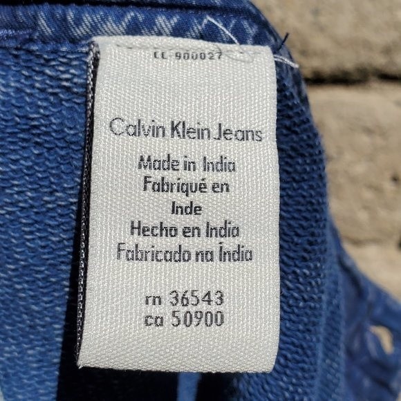 Calvin Klein Distressed Jogging Pants Jean Look Casual Comfy Acid Wash Sz M - Picture 11 of 12